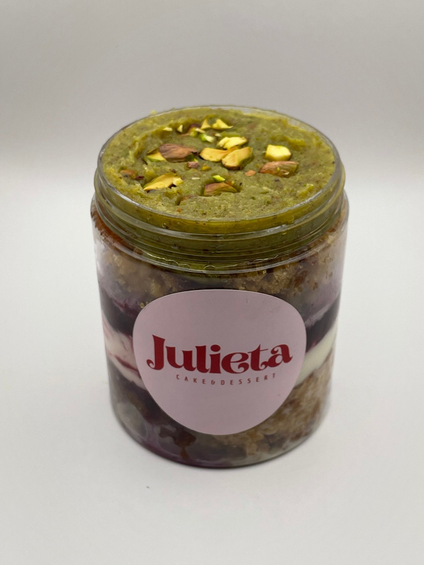 Creamy Pistachio Cake Jar.