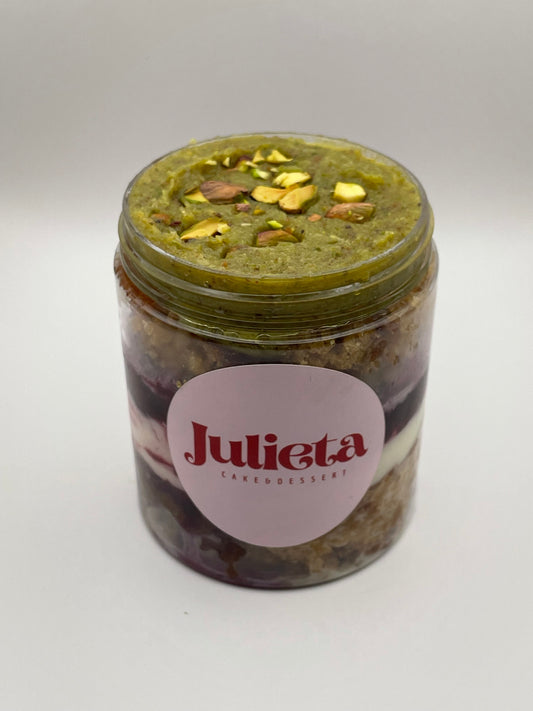 Creamy Pistachio Cake Jar.